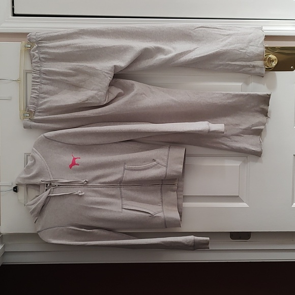 Victoria Secret Pink XS Confetti Hoodie & Boyfriend Pants - Picture 9 of 12